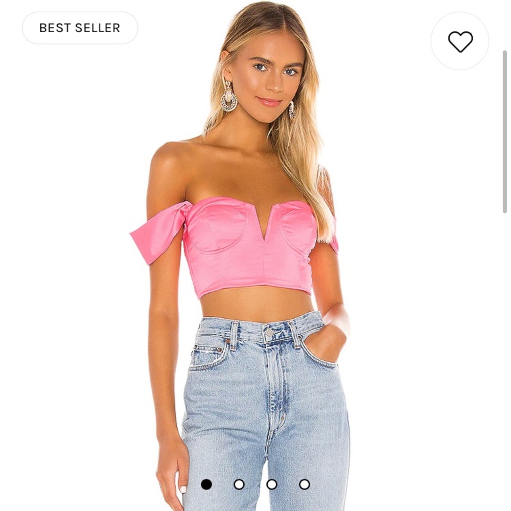 Coralia bustier crop top in hot pink in size small